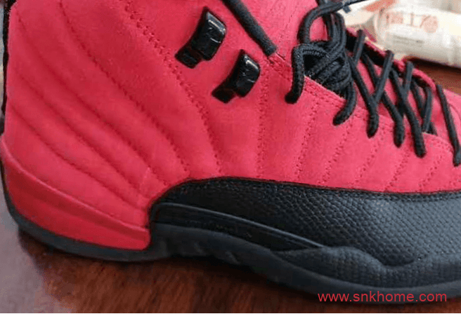 AJ12反转病倒实物图 Air Jordan 12 “Reverse Flu Game” AJ12黑红经典配色复刻 货号:CT8013-602