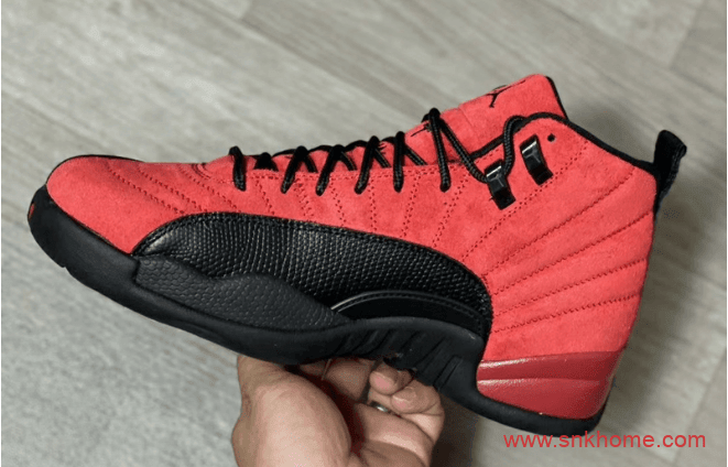 反转黑红AJ12实物图 Air Jordan 12 “Reverse Flu Game” AJ12病倒黑红球鞋发售日期 货号:CT8013-602