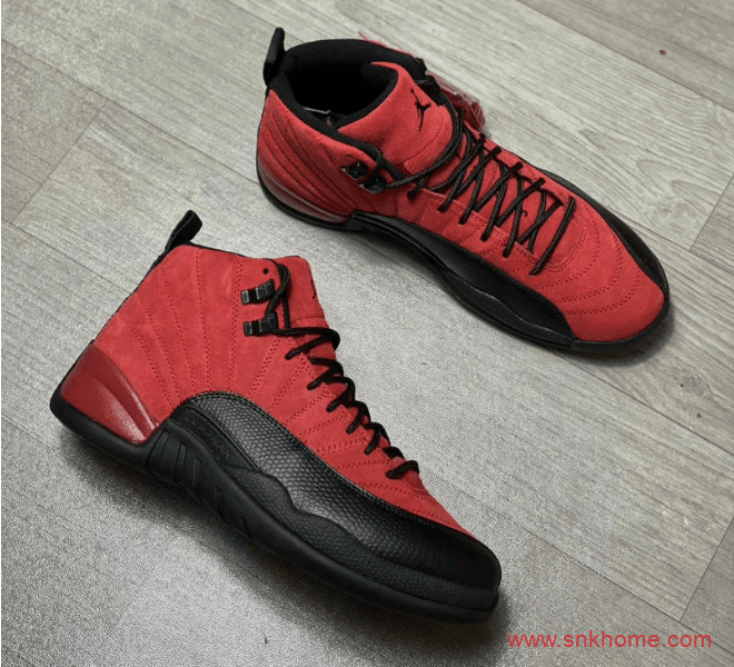 反转黑红AJ12实物图 Air Jordan 12 “Reverse Flu Game” AJ12病倒黑红球鞋发售日期 货号:CT8013-602