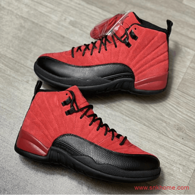 反转黑红AJ12实物图 Air Jordan 12 “Reverse Flu Game” AJ12病倒黑红球鞋发售日期 货号:CT8013-602