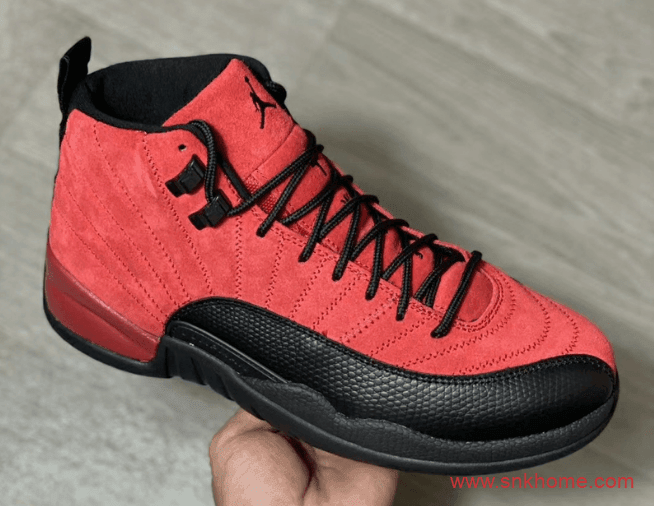 反转黑红AJ12实物图 Air Jordan 12 “Reverse Flu Game” AJ12病倒黑红球鞋发售日期 货号:CT8013-602