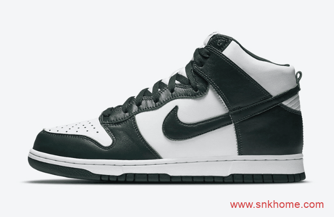 元年配色耐克Dunk白墨绿高帮 Nike Dunk High “Spartan Green”发售日期 货号:CZ8149-100