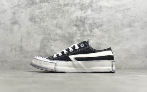 小红书INS爆款匡威黑色低帮复古帆布鞋 Converse&SMFK流浪纪念鞋 S0012B