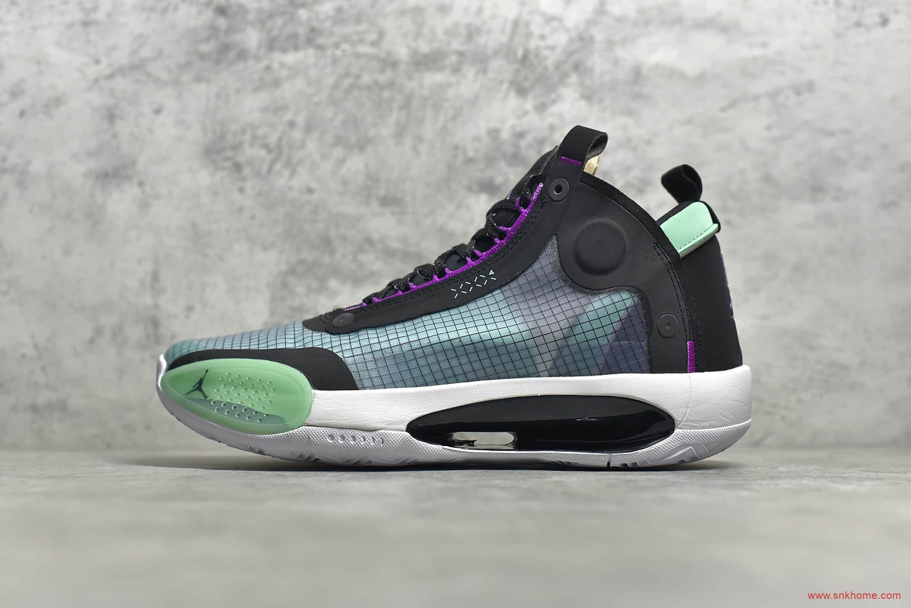 AJ34电光蓝实战篮球鞋 AJ13 BLUE VOID莆田灭世纯原版本AJ34货源 货号:BQ3381-400