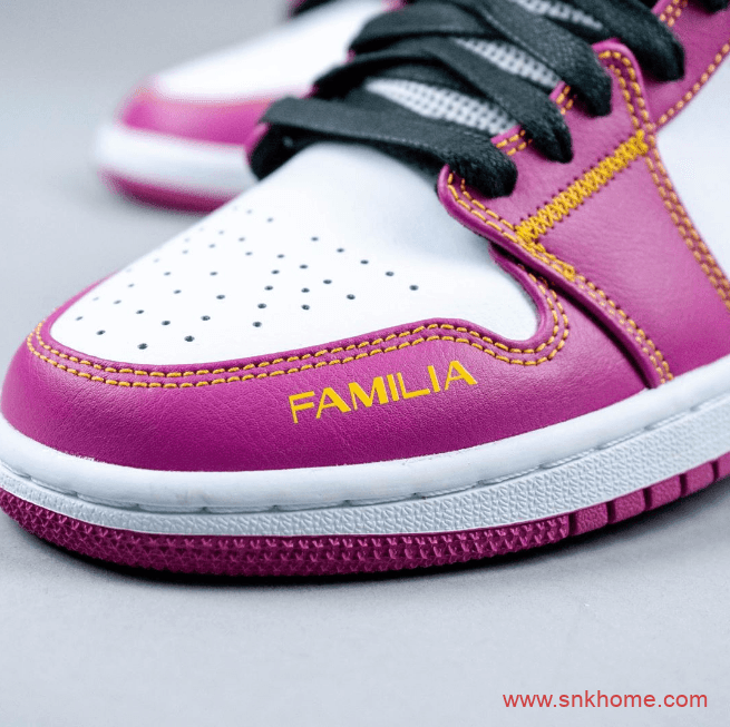 AJ1中帮亡灵节细节满满 Air Jordan 1 Mid "para mi familia" 白粉墨西哥亡灵节AJ1发售日期 货号:DC1426-100