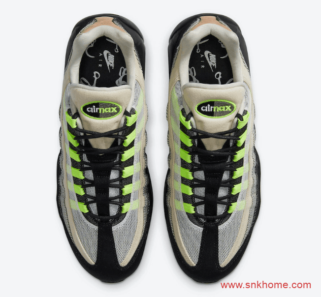 耐克DENHAM联名款气垫黑绿色跑鞋 DENHAM x Nike Air Max 95发售日期 货号:CU1644-001