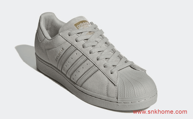 贝壳头五十周年纪念款 adidas Superstar 阿迪达斯贝壳头灰色麂皮官图释出 货号:FY2321