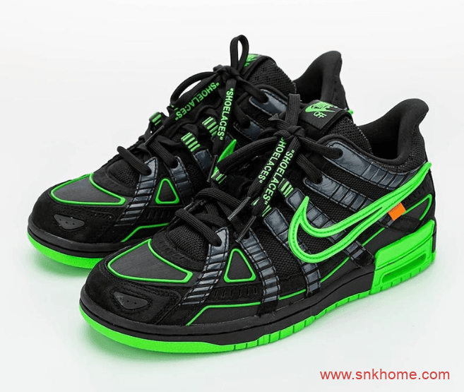 OFF-WHITE x Nike Air Rubber Dunk “Green Strike” 耐克DunkOW联名黑绿灰蓝 货号:CU6015-001/CU6015-700