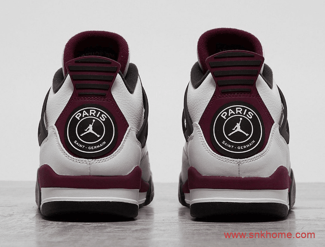 耐克AJ4大巴黎马上发售 Air Jordan 4 “PSG” AJ4PSG白酒红实战球鞋 货号：CZ5624-100