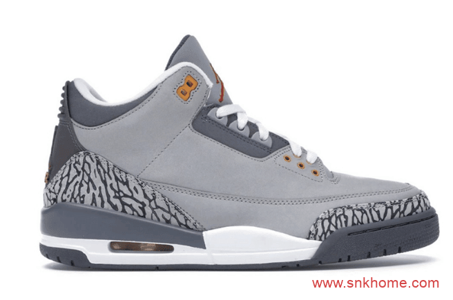 AJ13灰色实战球鞋 Air Jordan 3“Cool Grey” AJ13酷灰时隔十四年复刻 货号:CT8532-012
