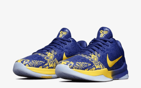 科比五代五冠王配色 Nike Kobe 5 Protro “5 Rings”元年五冠王 Kobe 5 科比蓝紫色明黄过渡配色