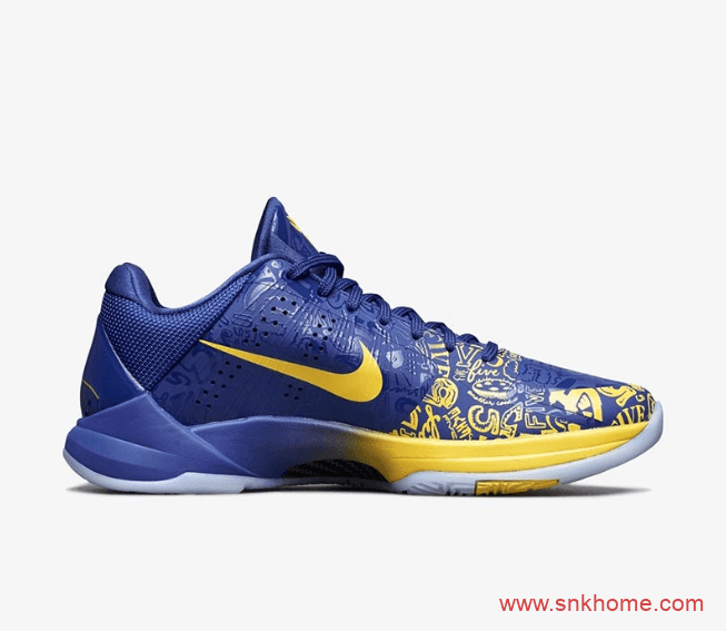 科比五代五冠王配色 Nike Kobe 5 Protro “5 Rings”元年五冠王 Kobe 5 科比蓝紫色明黄过渡配色