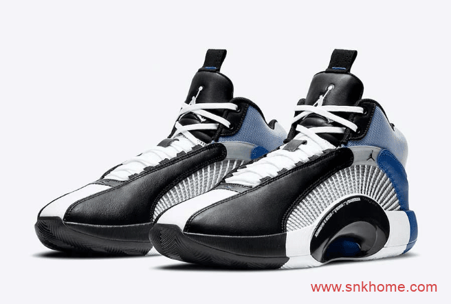 藤原浩AJ35联名官图 Fragment Design x Air Jordan 35 闪电AJ最新联名白黑蓝球鞋 货号:DA2371-10