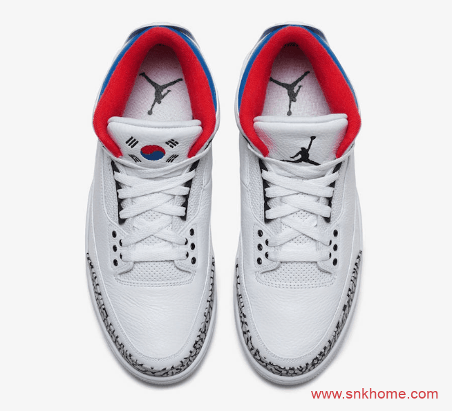 AJ3首尔限定韩国主题 Air Jordan 3 “Seoul” AJ3爆裂纹AJ3白蓝发售日期 货号:AV8370-100
