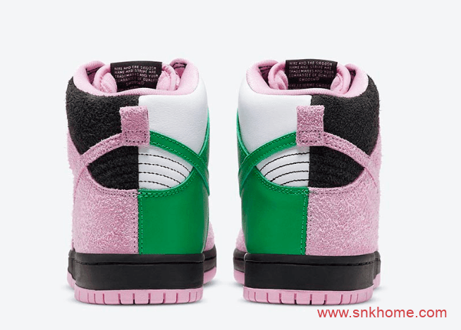 耐克Dunk粉绿翻毛皮鸳鸯 Nike SB Dunk High “Invert Celtics” 耐克Dunk麂皮反光新款 货号:CU7349-001