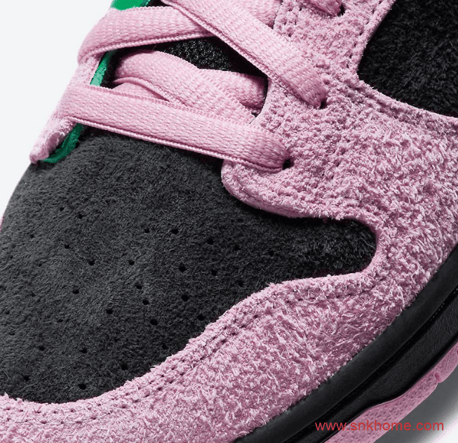 耐克Dunk粉绿翻毛皮鸳鸯 Nike SB Dunk High “Invert Celtics” 耐克Dunk麂皮反光新款 货号:CU7349-001
