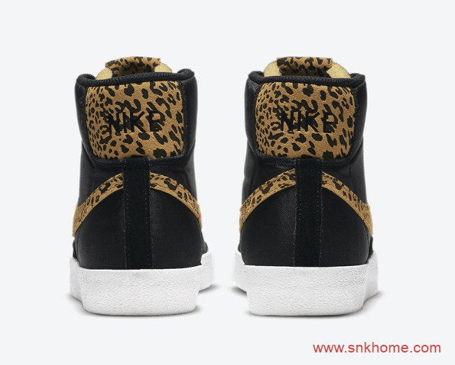 耐克开拓者豹纹高帮 Nike Blazer Mid “Leopard” 开拓者黑色皮面高帮新款 货号: DC9207-001