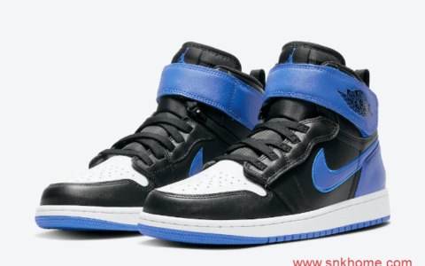 AJ1黑蓝高帮新款新设计 Air Jordan 1 High FlyEase “Hyper Royal” AJ1黑蓝绑带发售日期 货号：CQ3835-041