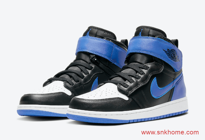 AJ1黑蓝高帮新款新设计 Air Jordan 1 High FlyEase “Hyper Royal” AJ1黑蓝绑带发售日期 货号:CQ3835-041