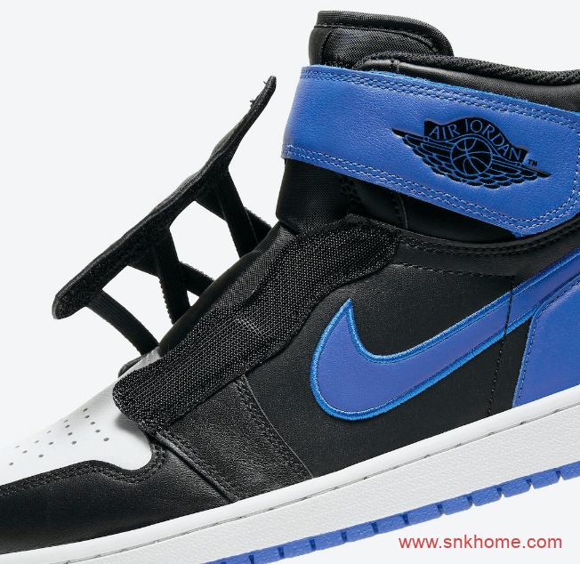 AJ1黑蓝高帮新款新设计 Air Jordan 1 High FlyEase “Hyper Royal” AJ1黑蓝绑带发售日期 货号:CQ3835-041