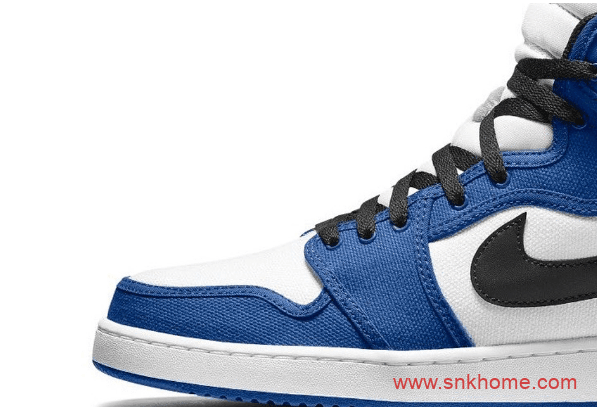 AJ1白蓝高帮帆布鞋 Air Jordan 1 AJKO “Storm Blue” AJ1风暴蓝复古帆布发售日期 货号：DA9089-401