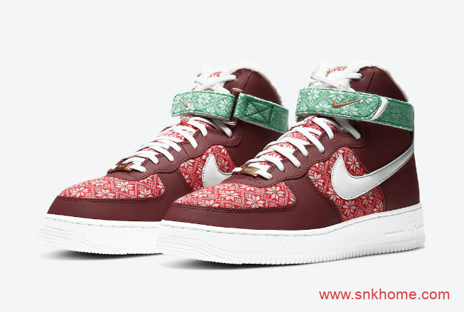耐克圣诞节系列 耐克空军雪地靴版本Nike Air Force 1 High “Christmas” 耐克开拓者圣诞节 货号:DC1620-600