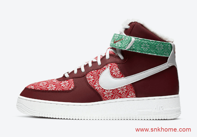 耐克圣诞节系列 耐克空军雪地靴版本Nike Air Force 1 High “Christmas” 耐克开拓者圣诞节 货号:DC1620-600