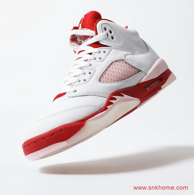 AJ5白红粉仙女配色 Air Jordan 5 Retro GS "Pink Foam" AJ5三十周年纪念款 货号:440892-106