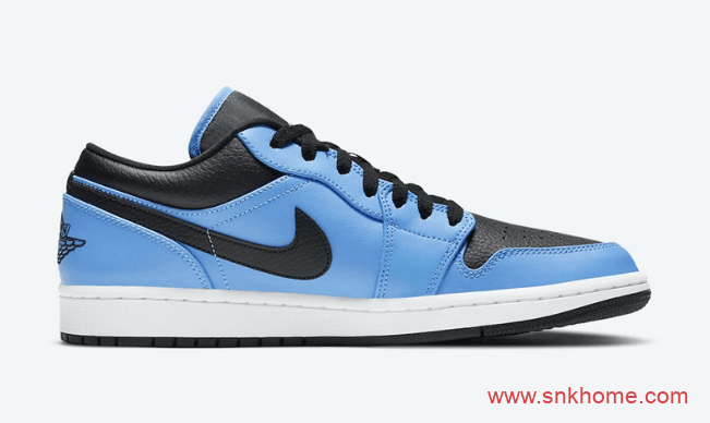 AJ1蓝黑低帮 Air Jordan 1 Low “University Blue” 经典AJ1低帮新配色发售日期 货号:553558-403