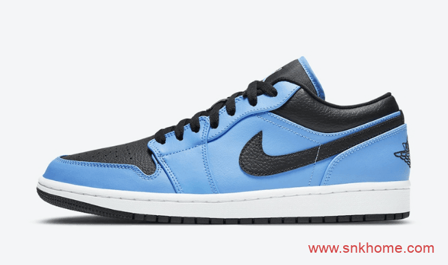AJ1蓝黑低帮 Air Jordan 1 Low “University Blue” 经典AJ1低帮新配色发售日期 货号:553558-403