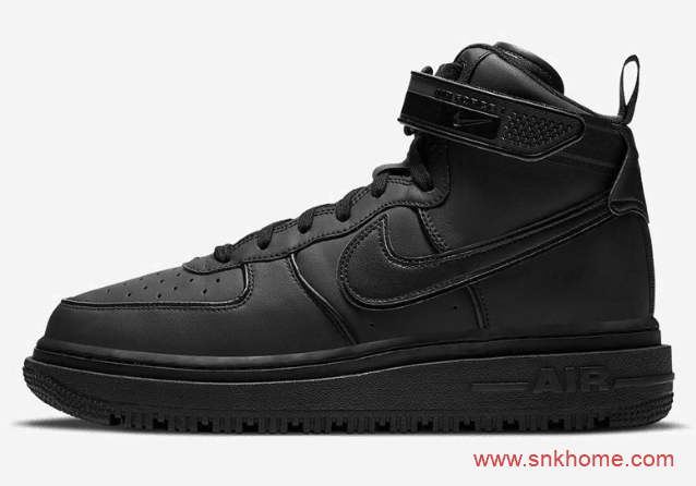 耐克空军全黑色高帮 Nike Air Force 1 High Winter 空军一号黑武士造型官图 货号:DA0418-001