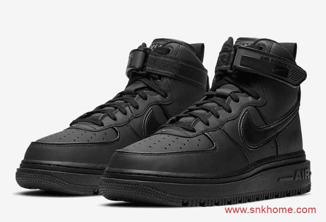 耐克空军全黑色高帮 Nike Air Force 1 High Winter 空军一号黑武士造型官图 货号:DA0418-001