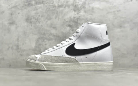 耐克开拓者白黑高帮 NIKE ZOOM BLAZER MID 耐克小白鞋高帮纯原版本 货号：CZ0376-500