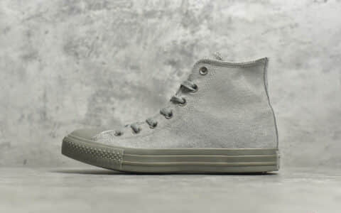 匡威经典款灰色麂皮 Converse Chuck Taylor All Star PT Hi 匡威高级灰高帮 货号：162462C
