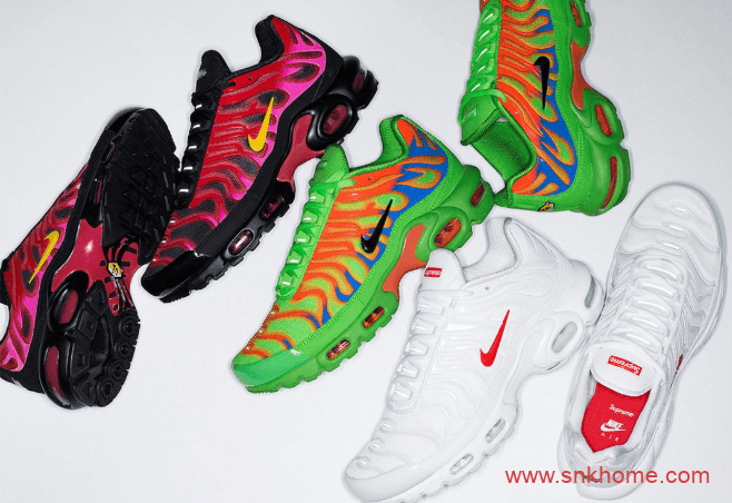 耐克AIR PLUS TN气垫SUP联名三款配色 Supreme x Nike Air Max Plus TN发售日期 货号:DA1472-300/DA1472-600
