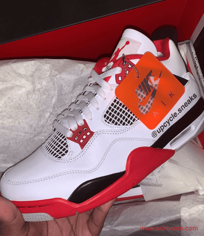 AJ4火焰红2020复刻版本实物图 Air Jordan 4 “Fire Red”复刻发售日期 货号:DC7770-160