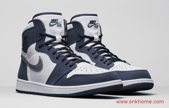 AJ1海军蓝 AJ1日本限定Air Jordan 1 High OG CO.JP “Midnight Navy” AJ1白蓝银色钩日本限定发售日期 货号:DC1788-100