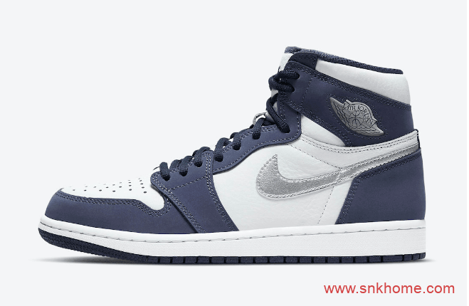 AJ1海军蓝 AJ1日本限定Air Jordan 1 High OG CO.JP “Midnight Navy” AJ1白蓝银色钩日本限定发售日期 货号:DC1788-100