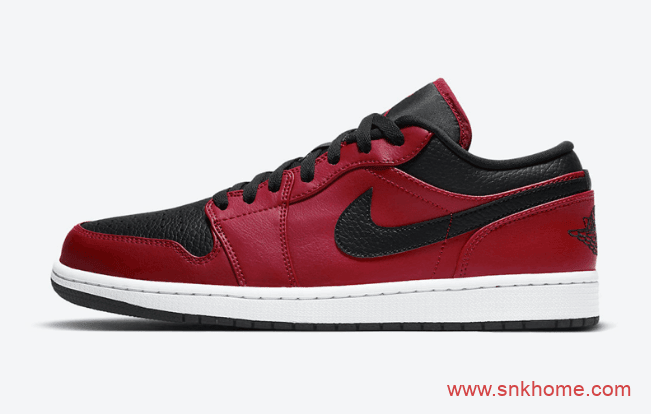 AJ1黑红低帮 AJ1荔枝皮黑红新配色发售日期 Air Jordan 1 Low “Gym Red”  货号:553558-605