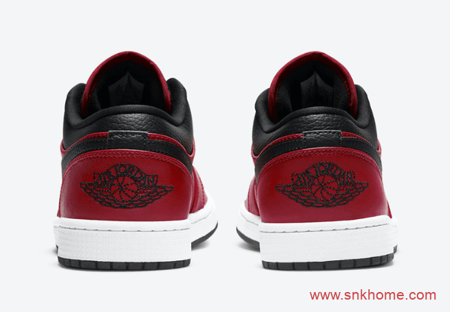 AJ1黑红低帮 AJ1荔枝皮黑红新配色发售日期 Air Jordan 1 Low “Gym Red”  货号:553558-605