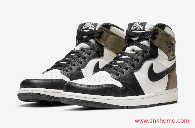 AJ1小倒钩高帮即将发售 Air Jordan 1 High OG “Dark Mocha” AJ1摩卡黑棕高帮官图释出 货号:555088-105
