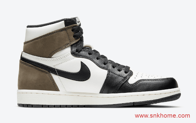 AJ1小倒钩高帮即将发售 Air Jordan 1 High OG “Dark Mocha” AJ1摩卡黑棕高帮官图释出 货号:555088-105