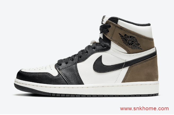 AJ1小倒钩高帮即将发售 Air Jordan 1 High OG “Dark Mocha” AJ1摩卡黑棕高帮官图释出 货号:555088-105