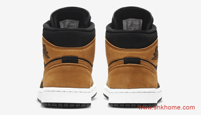 AJ1小麦中帮秋冬款 Air Jordan 1 Mid SE AJ1黑色小麦色拼接色中帮新款发售日期 货号:DB5453-700