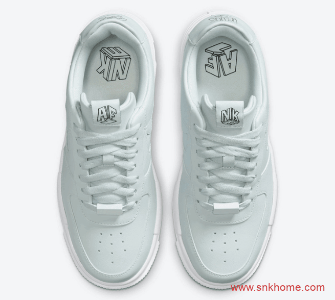 耐克空军一号湖水绿解构低帮板鞋 Nike Air Force 1 Pixel 耐克空军鸳鸯鞋舌3D立体字样 货号:CK6649-400