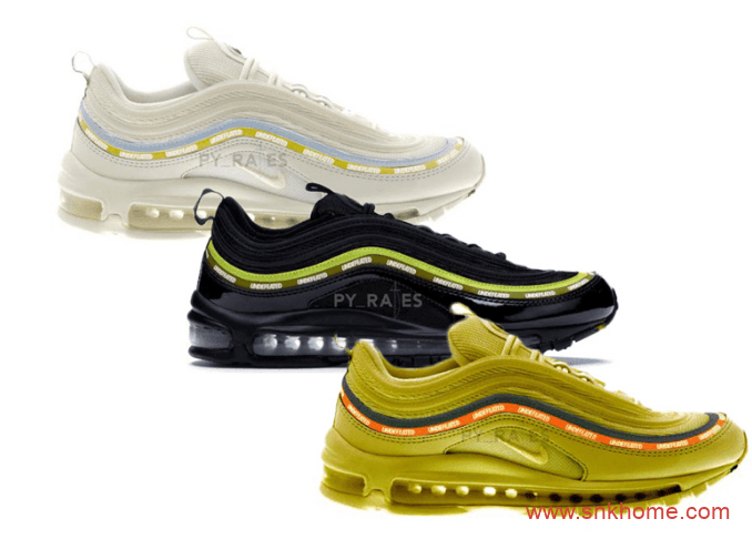 耐克MAX97Undefeated 联名天价鞋款 Undefeated x Nike Air Max 97三个配色发售日期 货号：DC4830-300