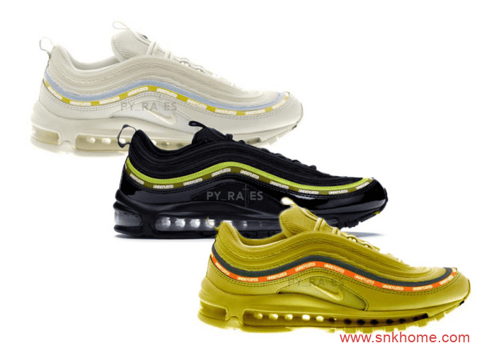 耐克MAX97Undefeated 联名天价鞋款 Undefeated x Nike Air Max 97三个配色发售日期 货号：DC4830-300