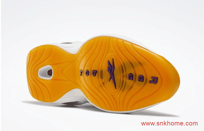 锐步艾佛森战靴 Reebok Question Mid Yellow Toe 锐步黄脚趾 锐步白黄实战球鞋 货号:FX4278