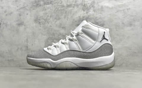 AJ11满天星婚姻球鞋Air Jordan 11 WMNS ” Metallic Silver ” AJ11施华洛世奇纯原版本 货号：AR0716-100