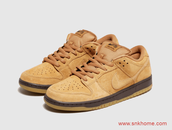 耐克Dunk SB小麦低帮曝光 Nike SB Dunk Low Pro “Wheat Mocha” 耐克Dunk低帮休闲鞋 货号:BQ6817-204
